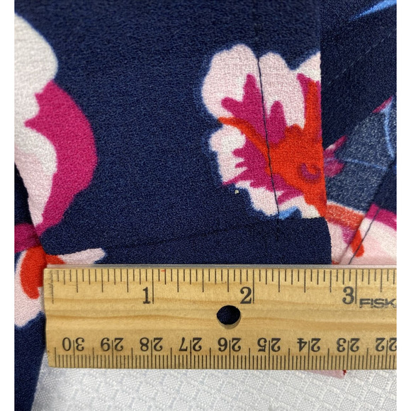 Mudpie Jumpsuit Womens Small Blue Pink Tropical Romper Shorts Pockets Summer - Picture 8 of 10